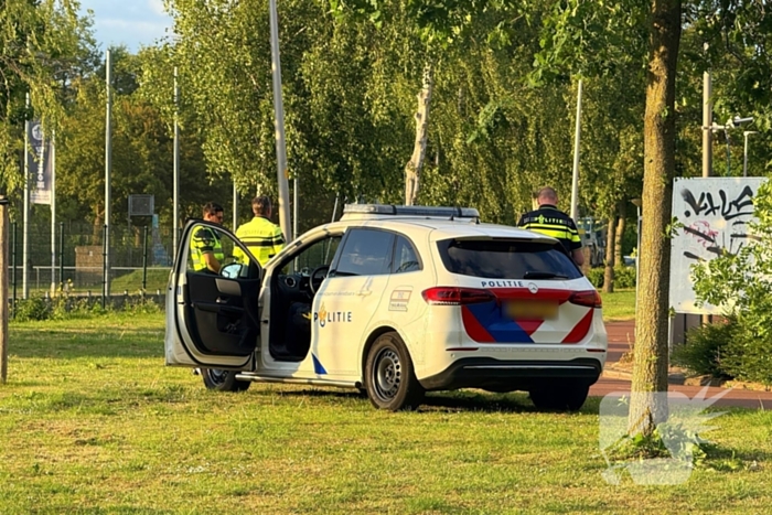 Botsing tussen twee fietsen op fietspad