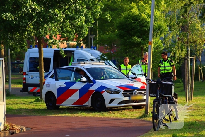 Botsing tussen twee fietsen op fietspad