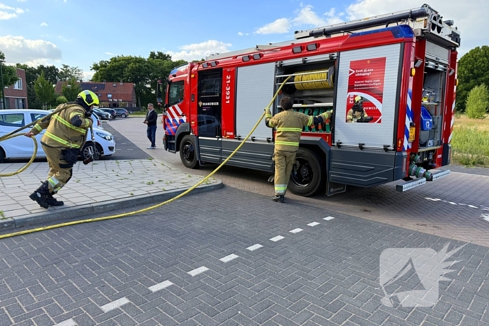 Heg in achtertuin gaat in vlammen op