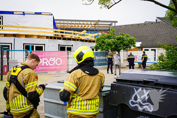 Brandalarm tijdens verbouwing school