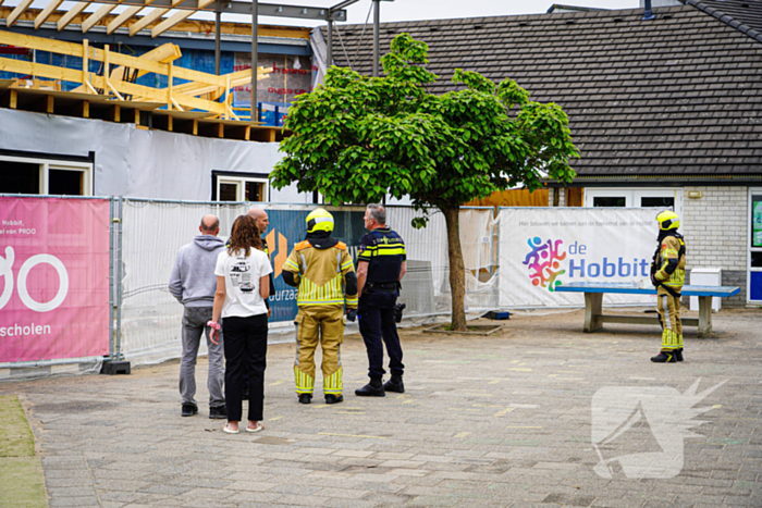 Brandalarm tijdens verbouwing school