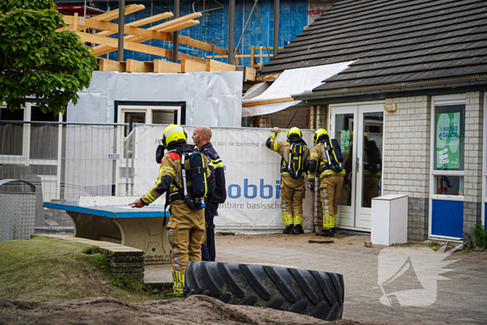 Brandalarm tijdens verbouwing school