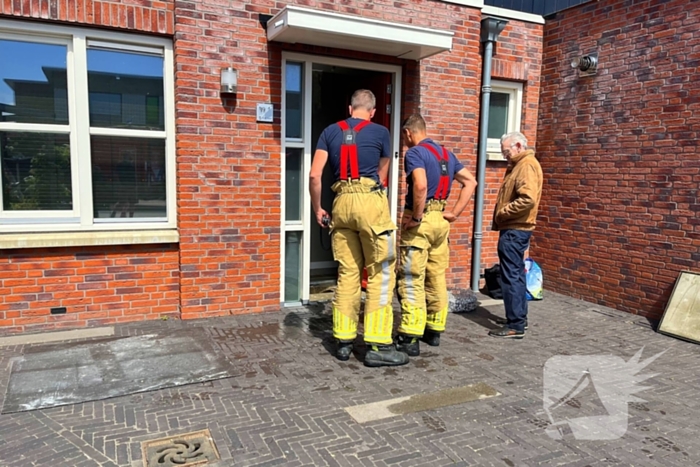 Waterleiding gesprongen in woning