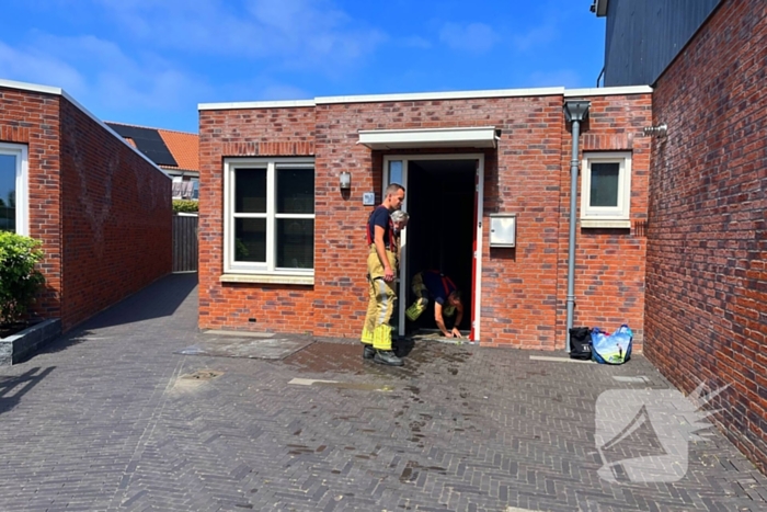 Waterleiding gesprongen in woning