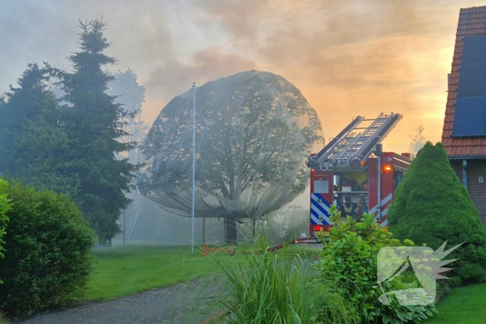 Snel ontwikkelende brand veroorzaakt schade