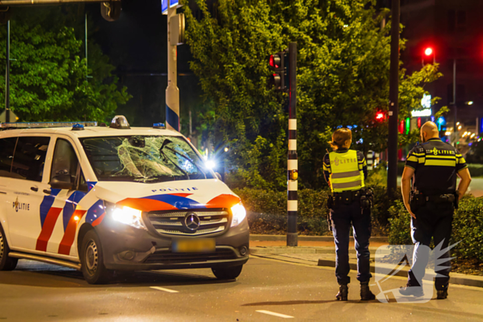 Politie schept fietser tijdens spoedrit