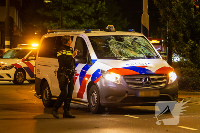 Politie schept fietser tijdens spoedrit