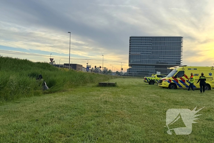 Dronken bestuurder eindigt in sloot na ongeval