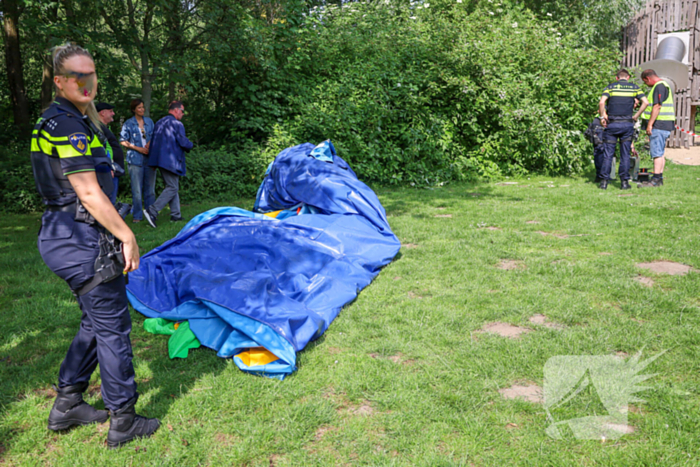 Traumaheli ingezet na incident met springkussen