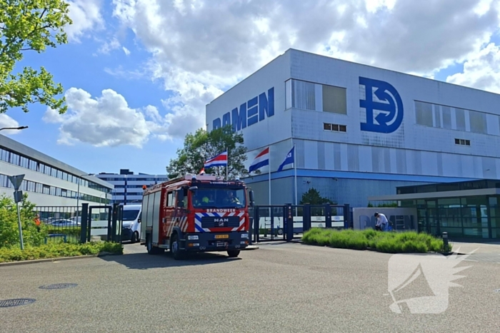 Stoom voor rook aangezien op schip