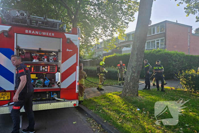 Kleine brand geblust bij barbecue