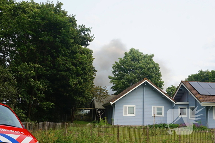 Paarden gered bij uitslaande brand