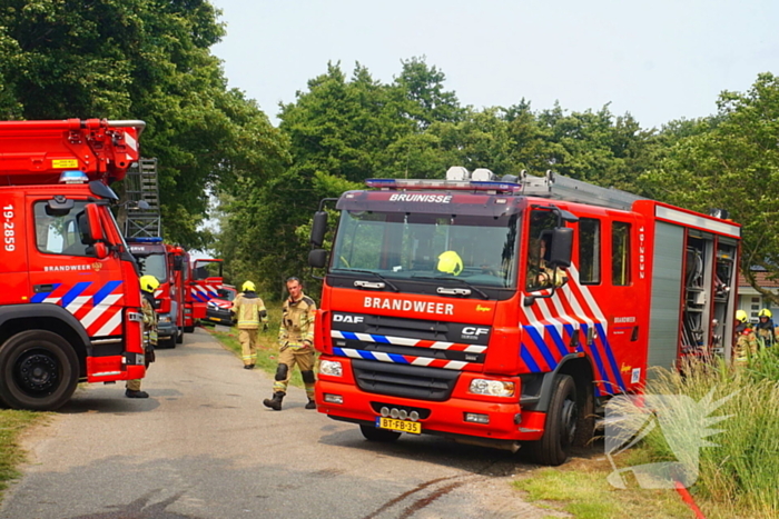 Paarden gered bij uitslaande brand