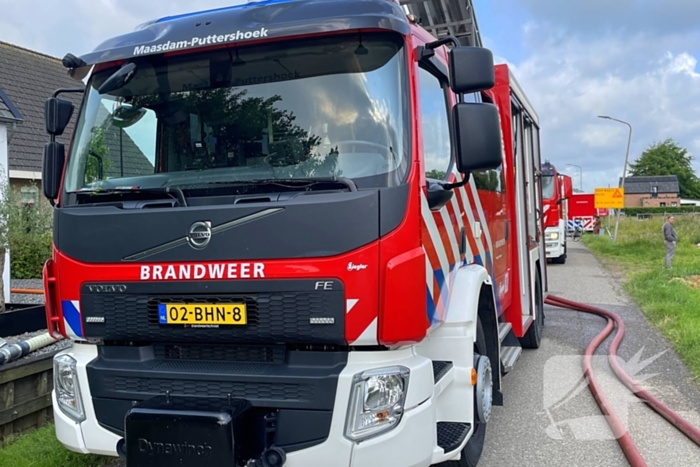 Rookoverlast door brand in bijgebouw