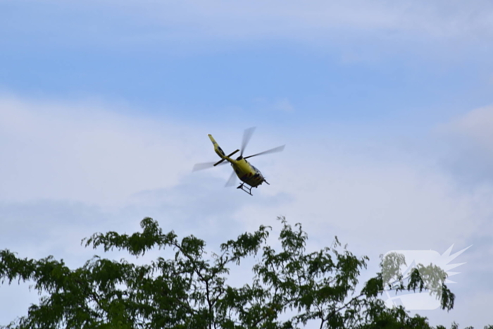 Traumahelikopter landt na val