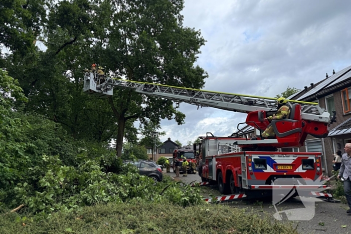 Wederom valt boom op auto