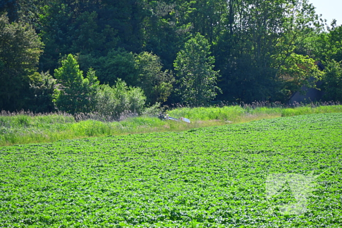 Minirooimachine belandt in vaart