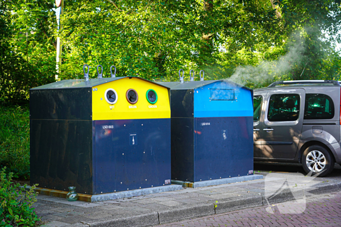 Kind ontdekt vuur in container