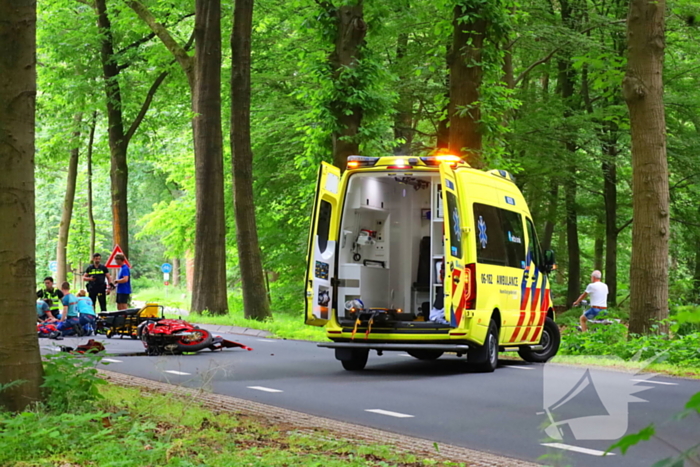 Motorrijder gewond na eenzijdig ongeval