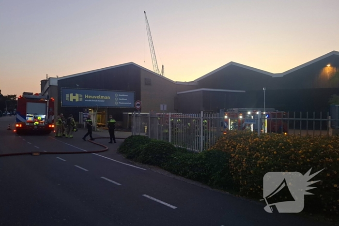 Machine in brand in houthandel