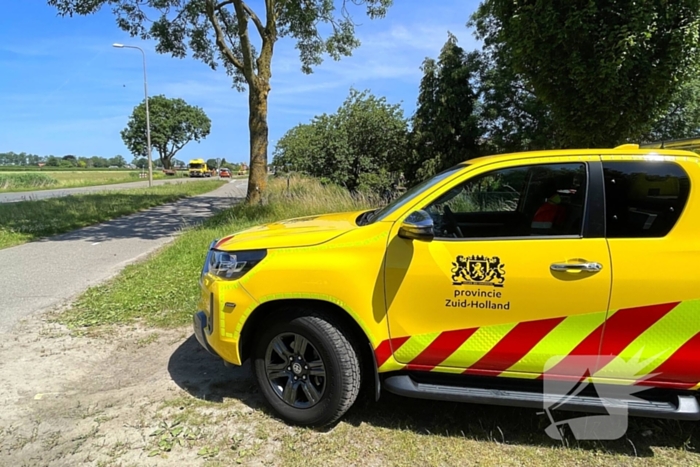 Auto belandt in sloot na ongeval