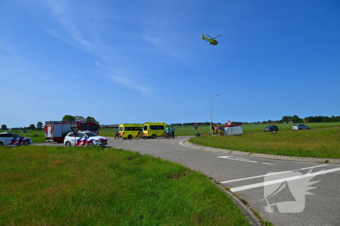 Ernstig ongeval met scootmobiel en auto