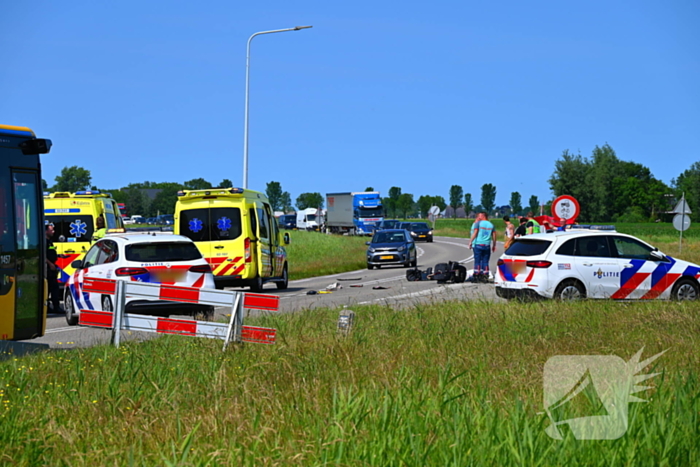 Ernstig ongeval met scootmobiel en auto