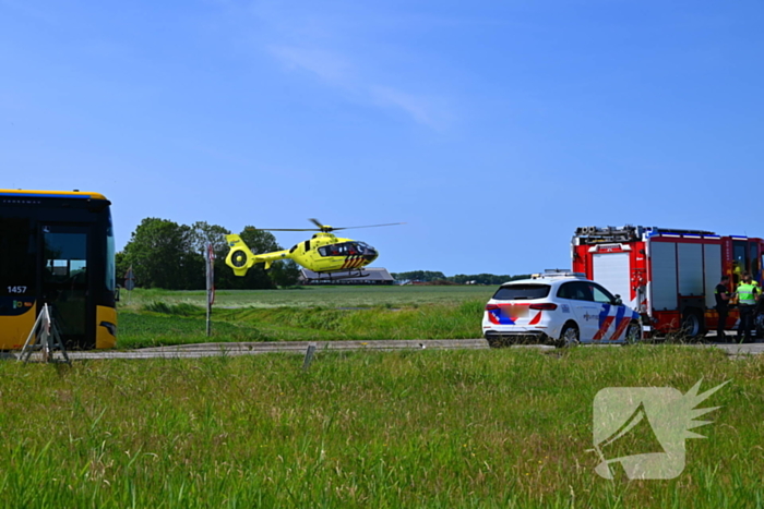 Ernstig ongeval met scootmobiel en auto