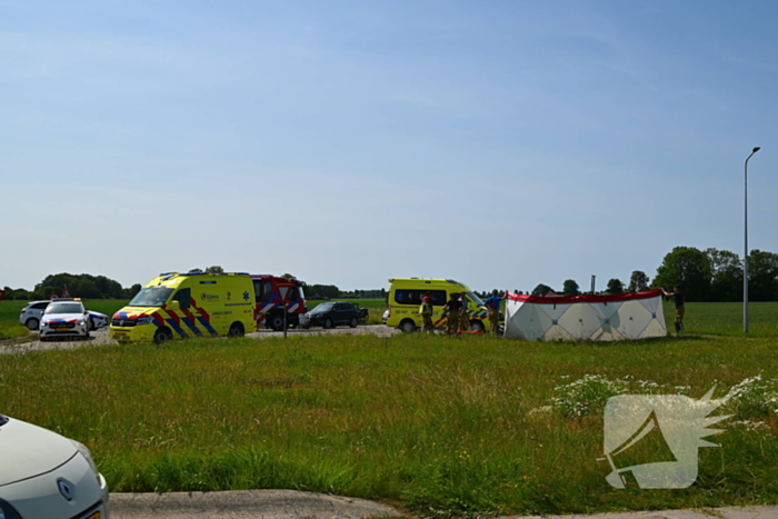 Ernstig ongeval met scootmobiel en auto