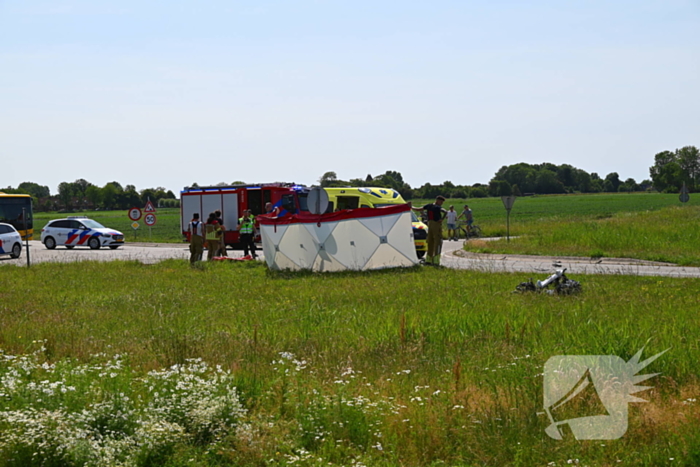 Ernstig ongeval met scootmobiel en auto