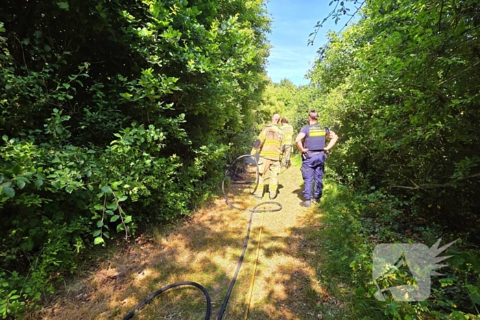 Brand in bosschage snel onder controle