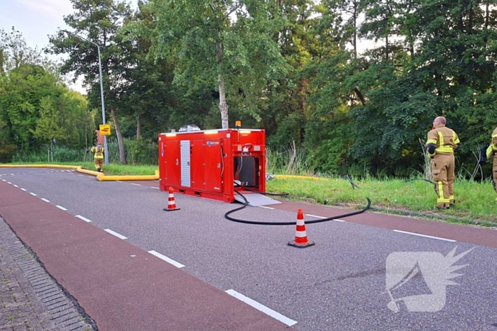 Veel brandweer eenheden ingezet voor brand in bedrijfspand