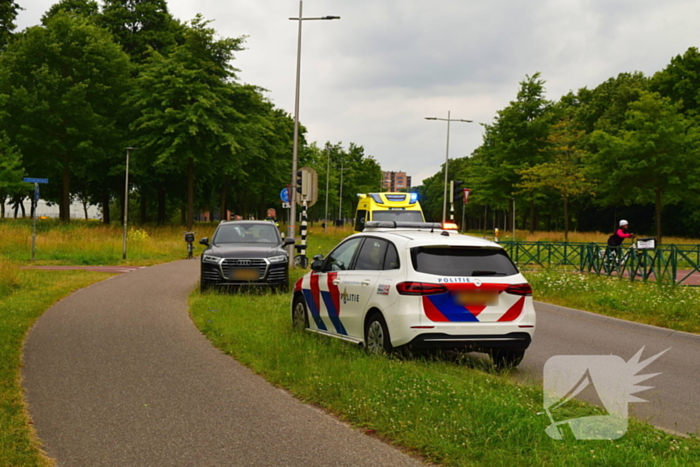 Botsing driewielfiets en auto