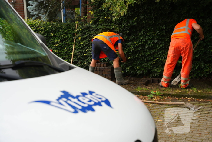 Netbeheerder repareert leidingbreuk