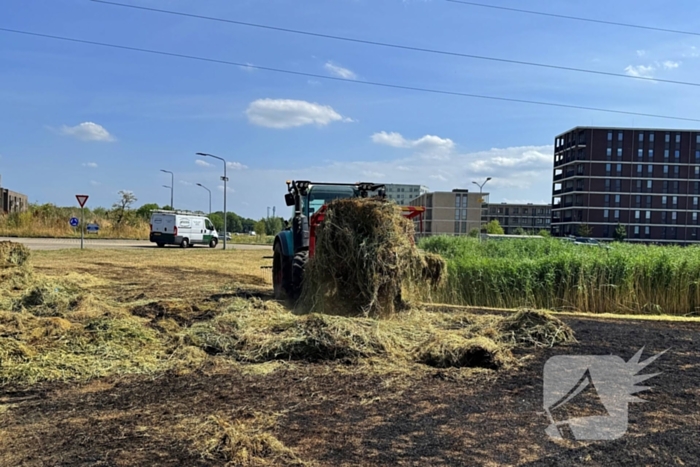 Brand ontstaan tijdens maaiwerkzaamheden