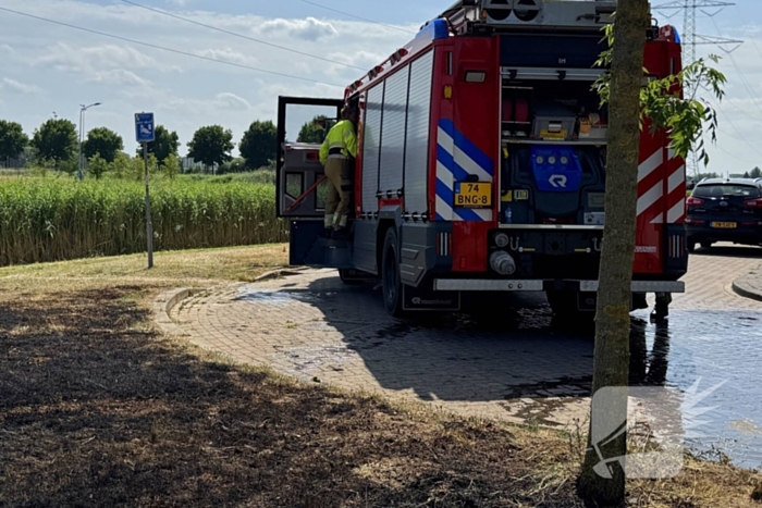 Brand ontstaan tijdens maaiwerkzaamheden
