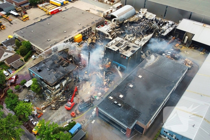 Zware schade door industriebrand