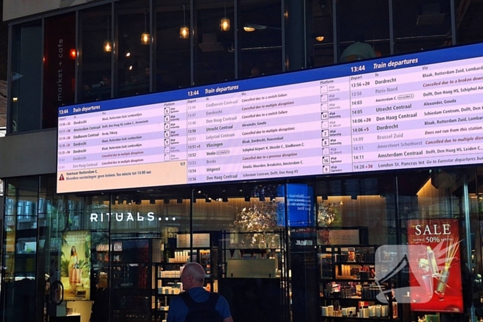 Treinverkeer plat door verstoringen