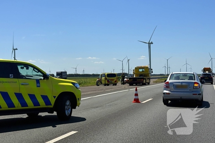 Ongeval op snelweg veroorzaakt hinder