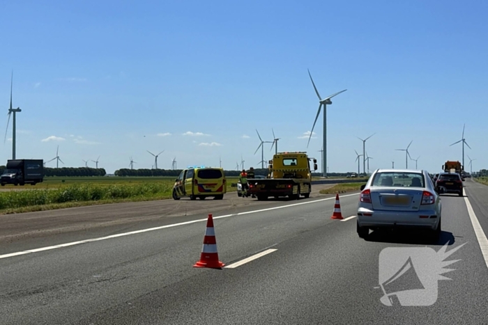 Ongeval op snelweg veroorzaakt hinder
