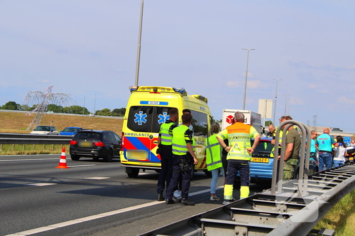 Aanrijding met letsel op snelweg