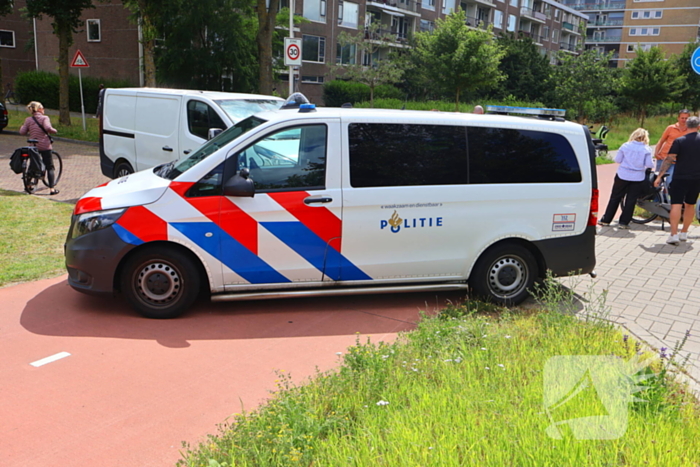 Fietser aangereden door sleepkabel