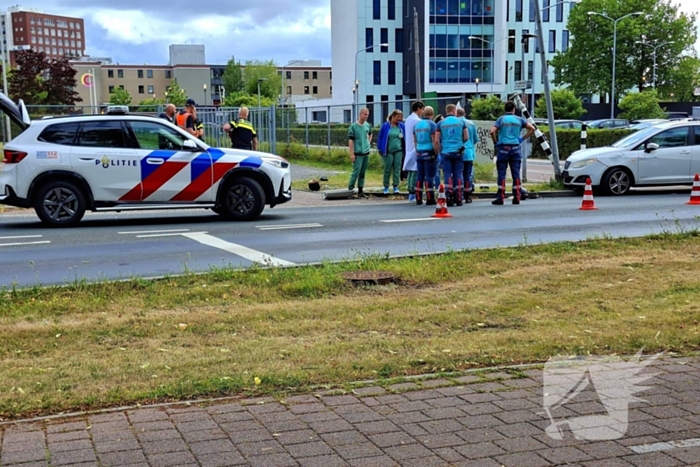 Verkeerslichten buiten werking door klap