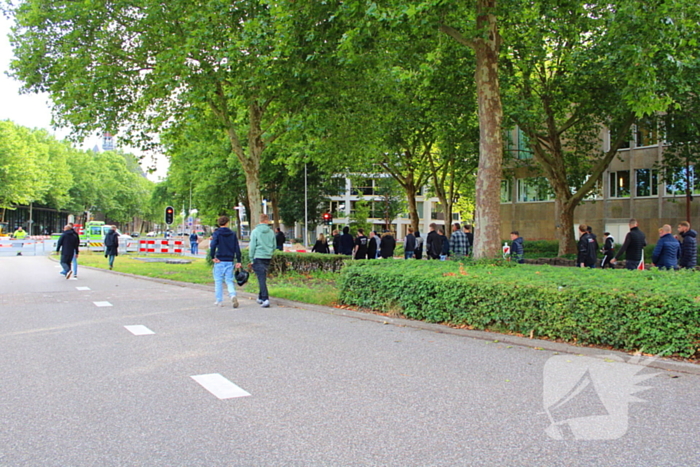 Mobiele eenheid ingezet bij protest