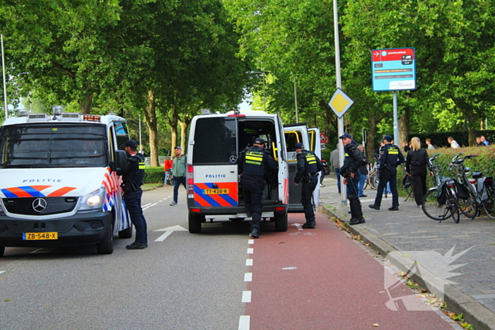 Mobiele eenheid ingezet bij protest