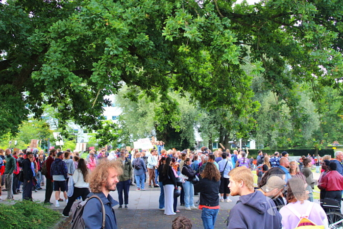 Mobiele eenheid ingezet bij protest
