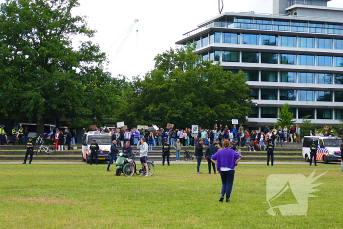 Mobiele eenheid ingezet bij protest