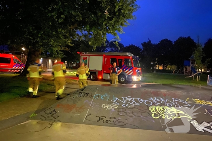 Skatebaan getroffen door brand