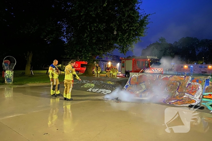 Skatebaan getroffen door brand