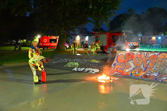 Skatebaan getroffen door brand